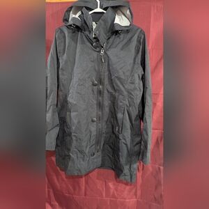 Mondetta Black /Charcoal Grey Rain Jacket With Hood Brand New